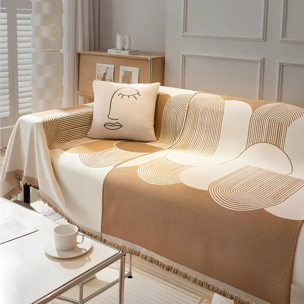 (PAGUE 1, LEVE 2) Capa de Sofá em Chenille com Dupla Face Diana + BRINDE: Tapete de Sala