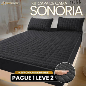 [Pague 1, Leve 2] Capa de Cama Sonoria (Conforto e Aconchego Que Você Merece!) + BRINDE: 2 Fronhas