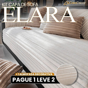 [Pague 1, Leve 2] Capa de Sofá Elara (A Delicadeza que Encanta Sua Sala!) + BRINDE: Almofada Decorativa