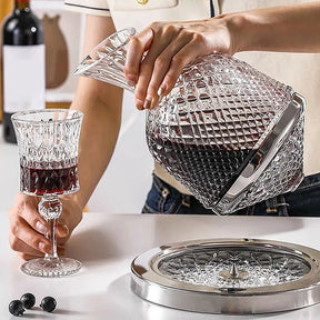 Decanter de Vinho Recipiente de Vidro Cristal Decantador