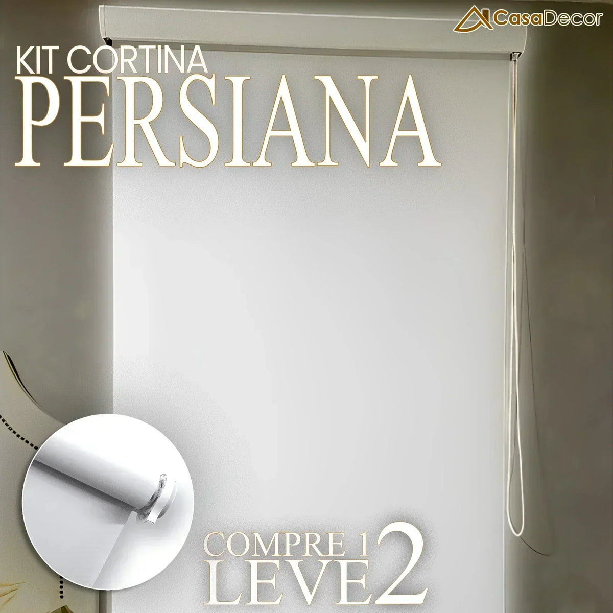 [Pague 1, Leve 2] Cortina Persiana com Controle Remoto