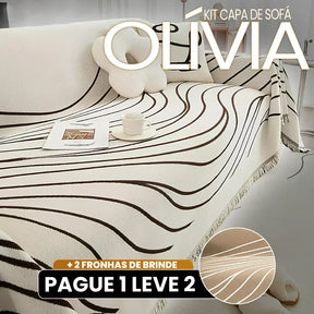 [Pague 1, Leve 2] Capa de Sofá Olívia (Toque Suave Que Abraça Seu Sofá!) + BRINDE: 2 Fronhas