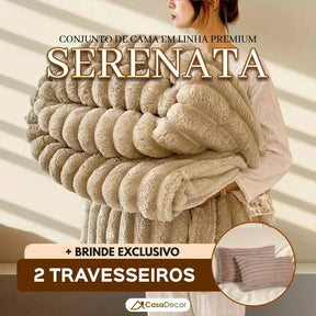Conjunto de Cama em Linha Premium Serenata | +2BRINDES: 2 Travesseiros